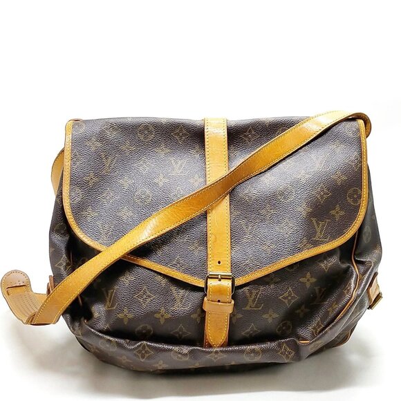Authentic Louis Vuitton Saumur 35 Brown Monogram Crossbody Bag mon663-110925 - Picture 1 of 16